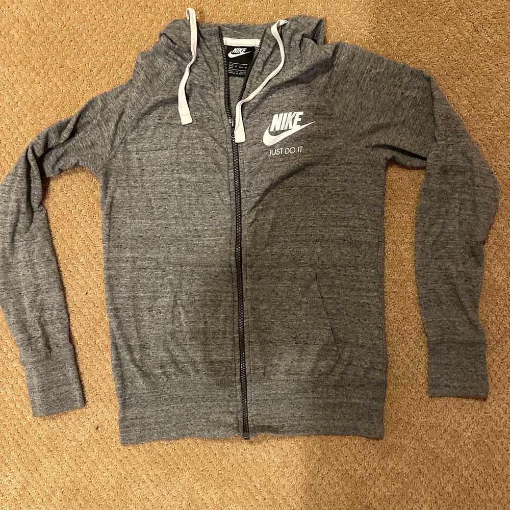 Nike Heather Gray Full-Zip Hoodie